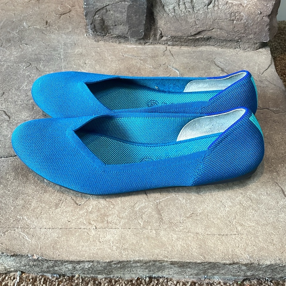 Rothy's Bright Blue Knit Slip-On Flats - Picture 3 of 8